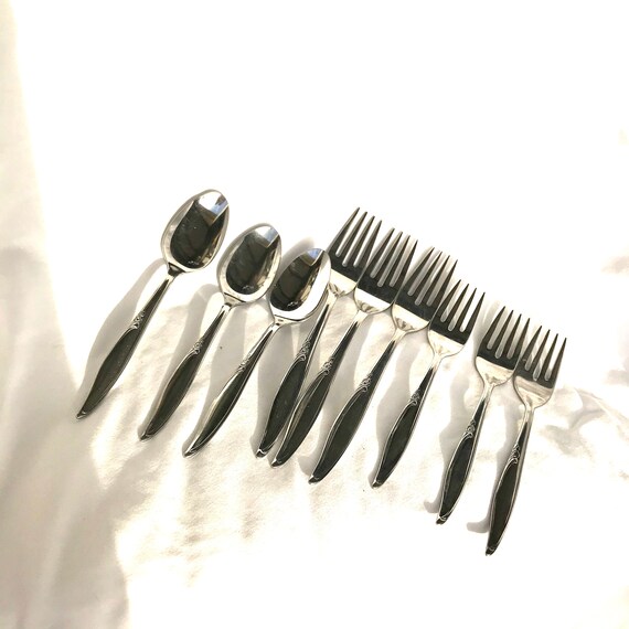 Flatware set Kenwood stainless steel flatware Made in USA Etsy