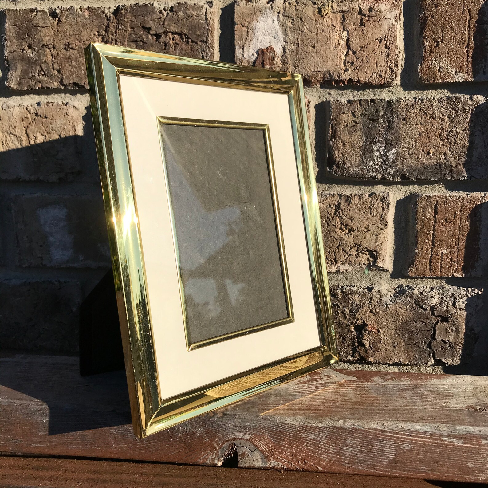 Solid brass picture frame 7 x 9 matted 4 Etsy