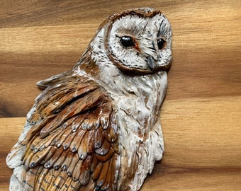 Barn owl sculpture