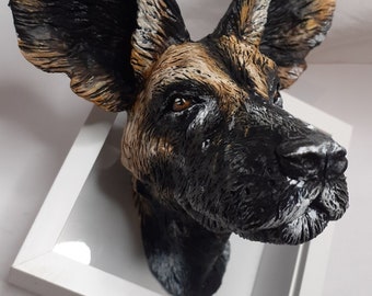 African Wild Dog sculpture