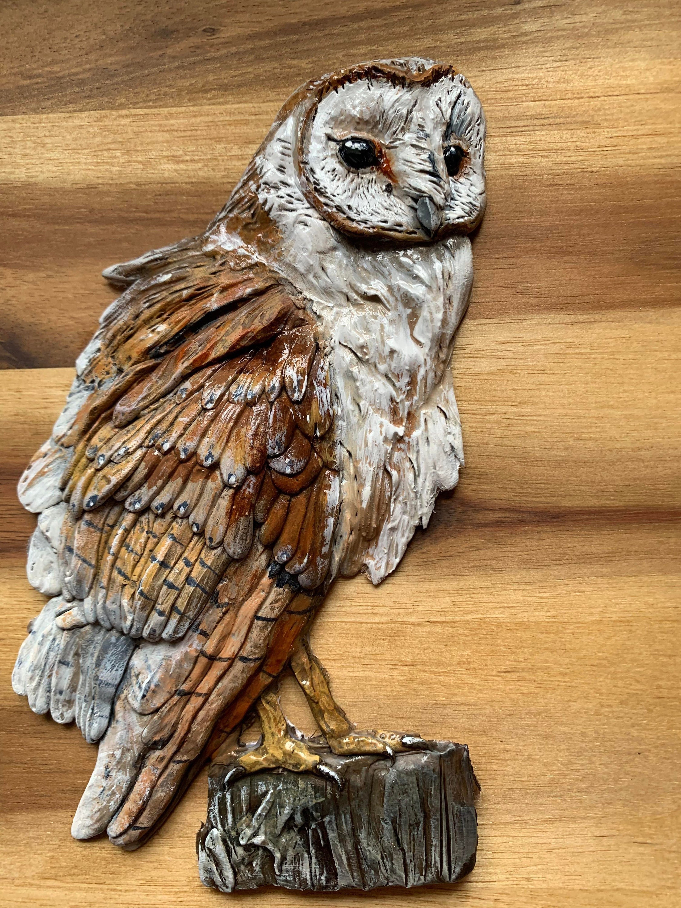 Barn owl sculpture