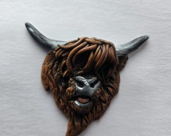 highland cow &quot;Gary&quot; mini fridge magnet