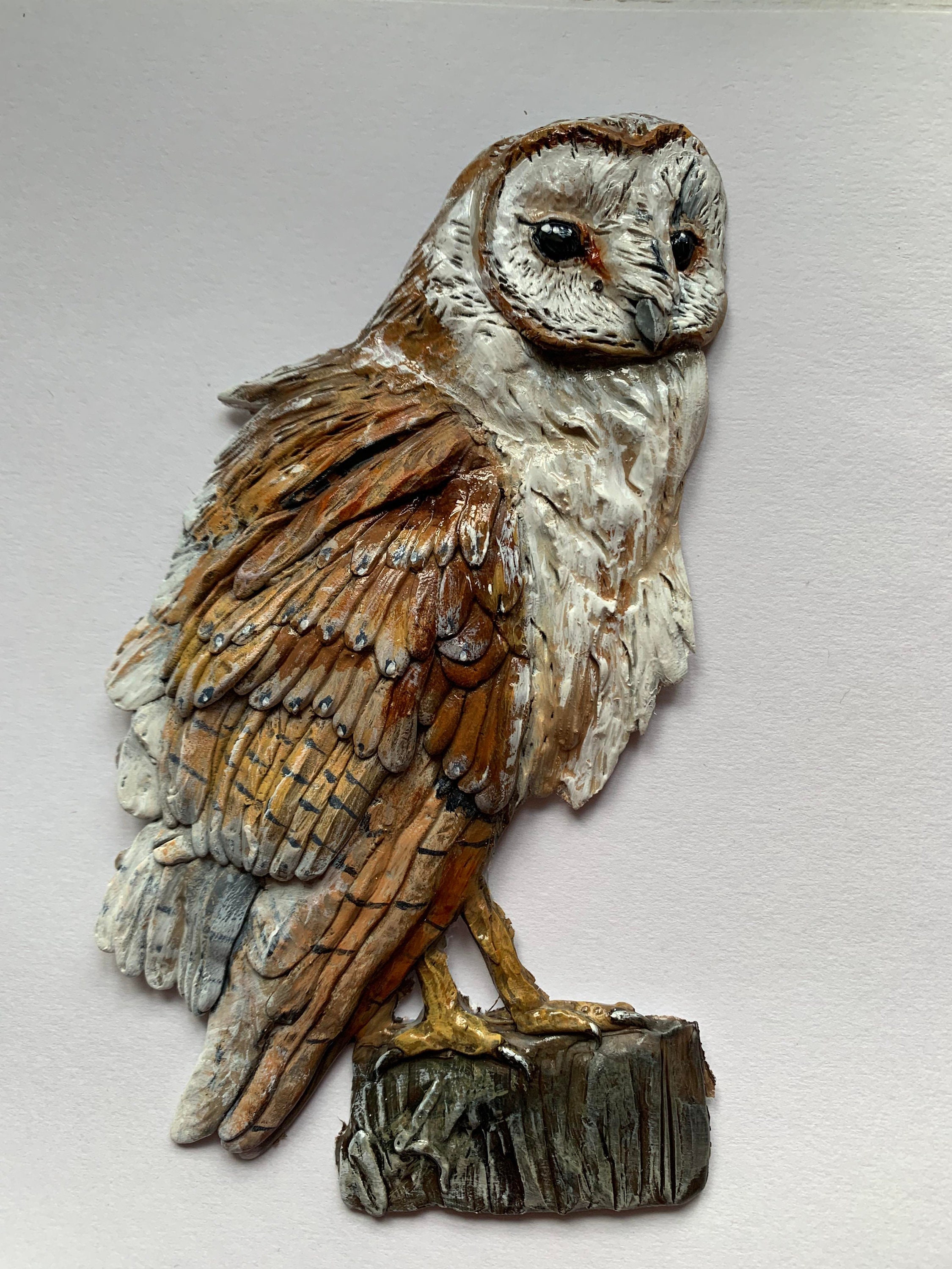 Barn owl sculpture