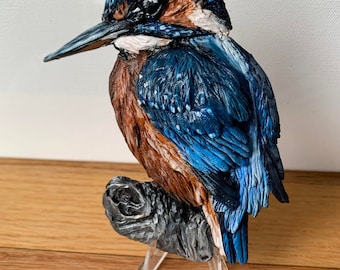 OOAK Kingfisher sculpture