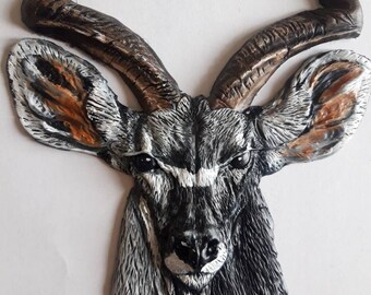 Kudu sculpture painting