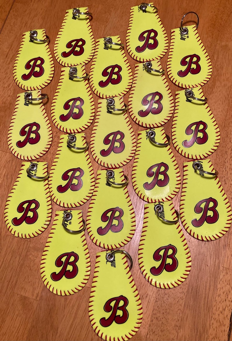 New Handmade Softball KeychainPersonalized Etsy