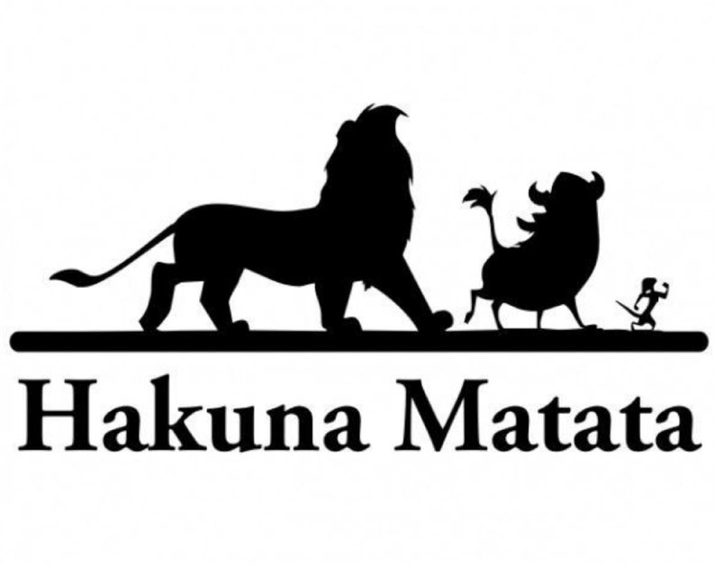 Hakuna Matata Silhouette Printed T Shirt | Etsy