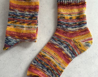 1 Paar selbstgestrickte Socken/Wollsocken Gr. 39/40