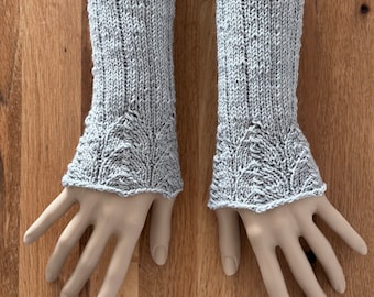 knitted arm warmers/100% Merino/hand warmers/wrist warmers/gloves/ black/light gray/anthracite and many other colors one size fits all