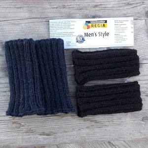 knitted arm warmers/hand warmers/wrist warmers/gloves/cuffs for men black/midnight blue/grey and many other colors