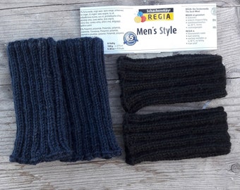 gestrickte Armstulpen/Handstulpen/Pulswärmer/Handschuhe/cuffs für Männer men schwarz/nachtblau/grau und viele andere Farben