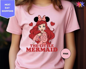 Shirt kleine zeemeermin, Disney T-shirt, dames T-shirt kleine zeemeermin Ariel, shirt Ariel zeemeermin, Disney Ariel cadeau, cadeau voor haar