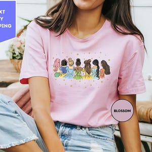 Comfort Colors Disney Princess Shirt, Watercolor Princess Shirt, Disney Trip T-Shirt, Disney Princess Tee, Disneyworld Princess Gift Shirt
