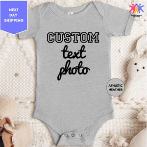 Personalized Kids Text T-Shirt, Childrens Custom Photo T-Shirt, Custom Name Baby Shirt, Custom Baby Bodysuit Shirt, Custom Text Kids Shirt