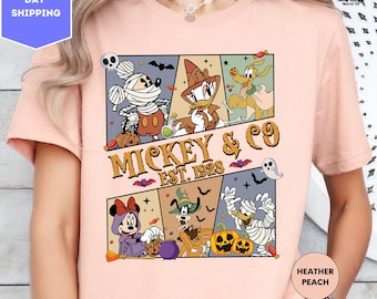 Mickey Co. Est. 1928 Halloween Shirt, Mickey and Minnie Halloween Shirt, Vintage Disneyworld Halloween Shirt, Mickey Not So Scary Shirt