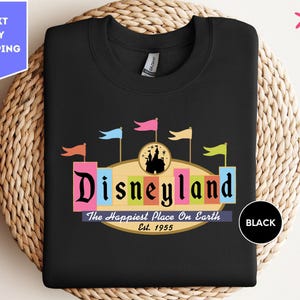 Felpa Disneyland Trip, Felpa The Happiest Place On Earth, Felpa Disney Castle, Felpa Disney Travel, Maglione Disney Trip