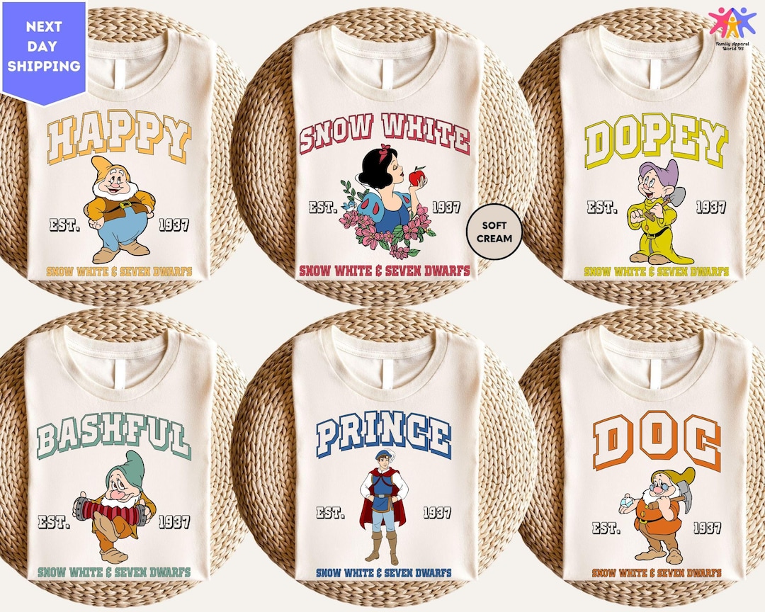 Snow White and Seven Dwarfs Shirt, Disney Family Matching Shirt, Disney ...