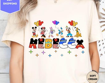 Personalized Disney Mickey Name Shirt, Mickey and Friends Shirt, Custom Disney Family Shirt, Disney Trip Outfit, Mickey Birthday Tee