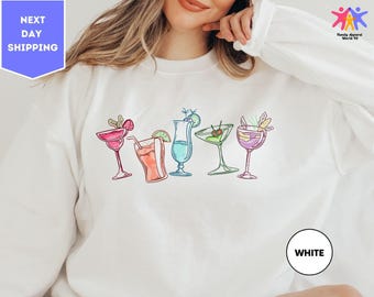 Cocktail Sweatshirt, Wine Sweater, Drinking Team Sweatshirt, Alcohol Sweatshirts, Cocktail Lover Sweat, Drinking Hoodie, Gift for Her