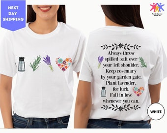 Keep Rosemary By Your Garden Gate Plant Lavender For Luck Fall in Love Whenever You Can Shirt, Halloween Witch Shirt, Wilflower Witch Tshirt