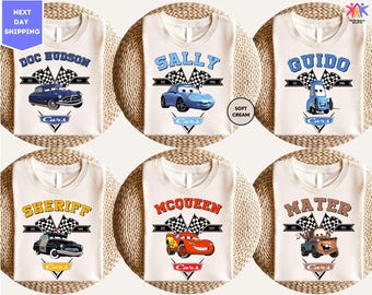 Disney Cars Shirt, Pixar Lightening McQueen Shirt, Cars Sally Shirt, Disney Family Trip Shirt, Disneyland Vacation Shirt, Pixar Mater Shirt