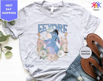Retro Disney Eeyore Shirt, Eeyore Winnie The Pooh, Eeyore Floral T-Shirt, Disney Family Trip, Disney Eeyore, Family Vacation, Disney Gift