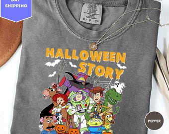 Comfort Colors Retro Toy Story Halloween Shirt, Disney Pixar Halloween Shirt, Disney Halloween Toy Story To Infinity and Boo-yond Shirt