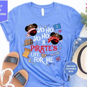 Camiseta de "Yo Ho Yo Ho A Pirate's Life For Me", Piratas del Caribe de Disney, Camiseta de Mickey y Minnie Disney Cruise, Crucero Pirata de Disney