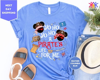 Yo Ho Yo Ho A Pirate's Life For Me, Disney Pirates of, Caribbean T-Shirt, Mickey and Minnie Disney Cruise T-Shirt, Disney Pirate Cruise