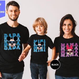 Disney Family Shirt, Mickey and Minnie Family T-Shirt, Disney Family Matching Shirt, Disney Mama Dada Mini Shirt, WDW Family Trip Shirt