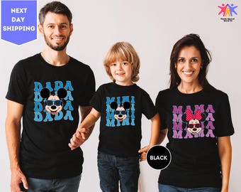 Disney Family Shirt, Mickey and Minnie Family T-Shirt, Disney Family Matching Shirt, Disney Mama Dada Mini Shirt, WDW Family Trip Shirt