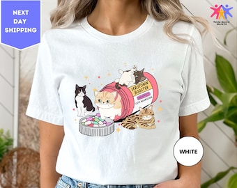 Serotonin Booster Cat Shirt,  Positive Depression Shirt, Gift For Cat Lover, Mental Health Matter Shirt, Funny Cat T-Shirt, Cat Mom Shirt