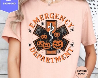 Emergency Department Halloween Shirt, Halloween ER Nurse Shirt, Emergency Nurse Shirt, Er Halloween Gift For Nurse, Spooky Boo Nursing Tee