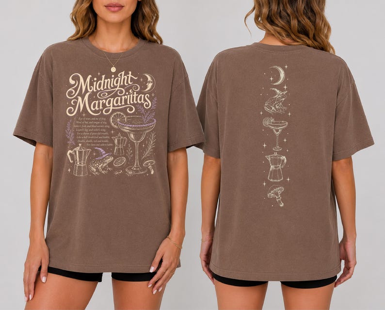 Vintage Midnight Margaritas Shirt, Practical Magic Tee, Retro Halloween Movie Shirt, Girls Tequila Shirt, Spooky Season Gift 画像 2
