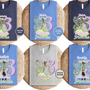 Princess Tiana Shirt, Princess Tiana Birthday Family Shirt, The Princess and the Frog Shirt, Birthday Shirt Girl Shirt, Disney Family Shirt