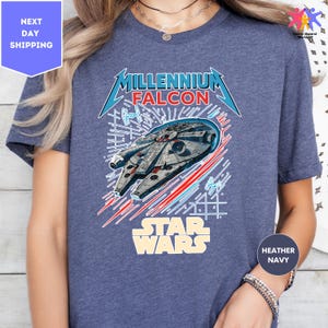 Vintage Star Wars Millennium Falcon Shirt, Disney Star Wars Shirt, Disney Millennium Falcon Shirt, Disneyworld 2025 Shirts, Star Wars Shirt