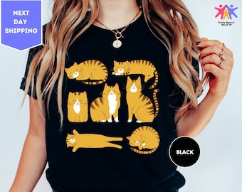 Cute Orange Cat Shirt, Orange Cat T-Shirt, Orange Cat Mom Shirt, Orange Cat Owner Tee, Cat Owner Gift