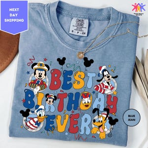 Comfort Colors Best Birthday Ever Cruise Shirt, Disney Cruise Line Birthday Celebration Shirt, Mickey & Friends Birthday Shirt, Cruise Shirt