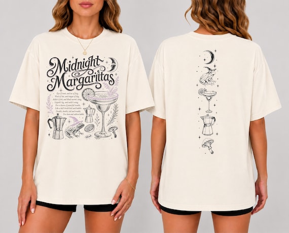 Vintage Midnight Margaritas Shirt, Practical Magic Tee, Retro Halloween Movie Shirt, Girls Tequila Shirt, Spooky Season Gift