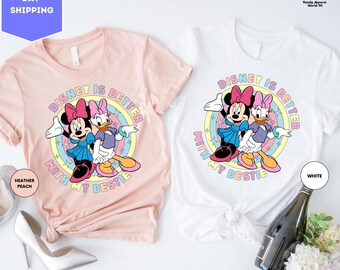Minnie Daisy Disney Is Better With My Bestie Shirt, Disney Girl Trip Best Friends Shirt, Disney Group Matching Shirt, Disneyland Trip Shirt