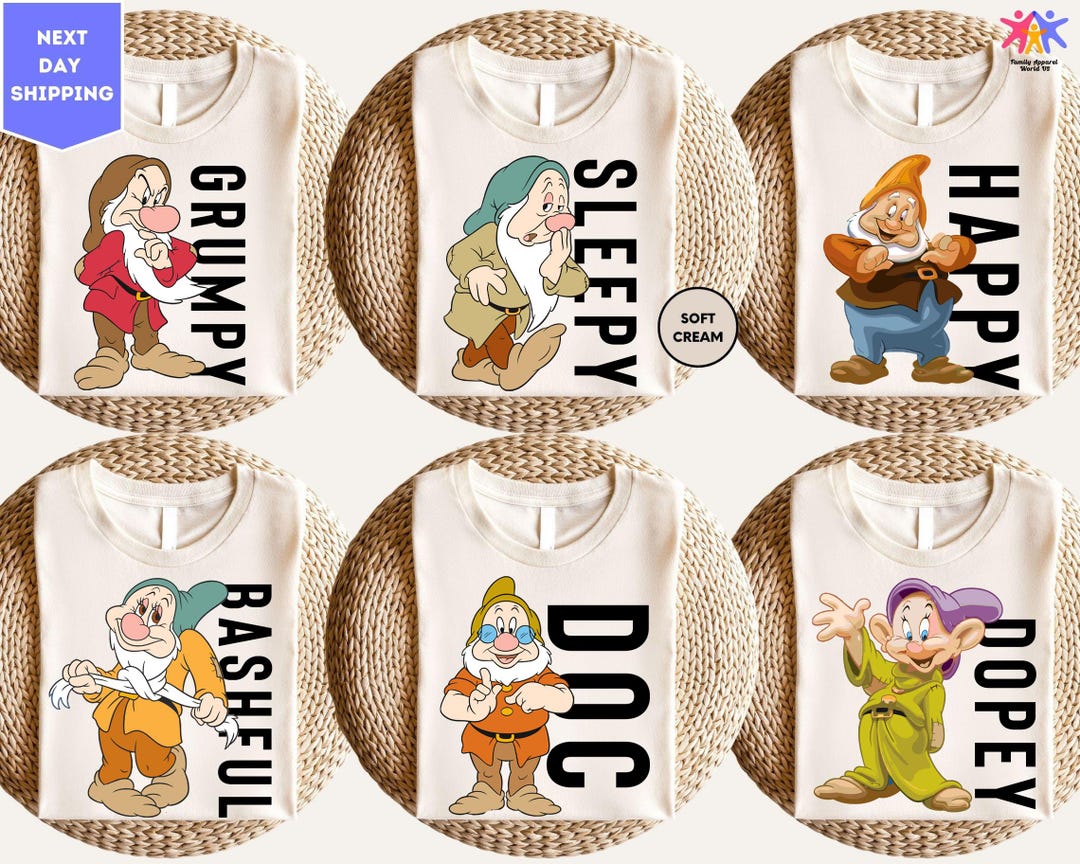 Snow White and Seven Dwarfs Shirt, Disney Family Matching Shirt, Disney ...