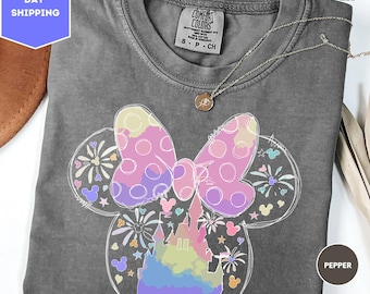 Comfort Colors Minnie Mouse Shirt, Minnie Ears Shirt, Disneyland Shirt, Disney World Minnie Shirt, Disney Castle Shirts, Minnie Castle Tee