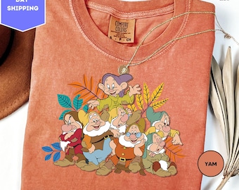 Comfort Colors The Seven Dwarfs Group Fun Shirt, Snow White & the Seven Dwarfs T-shirt, Disney Princess Shirt, Family Matching Trip Shirt