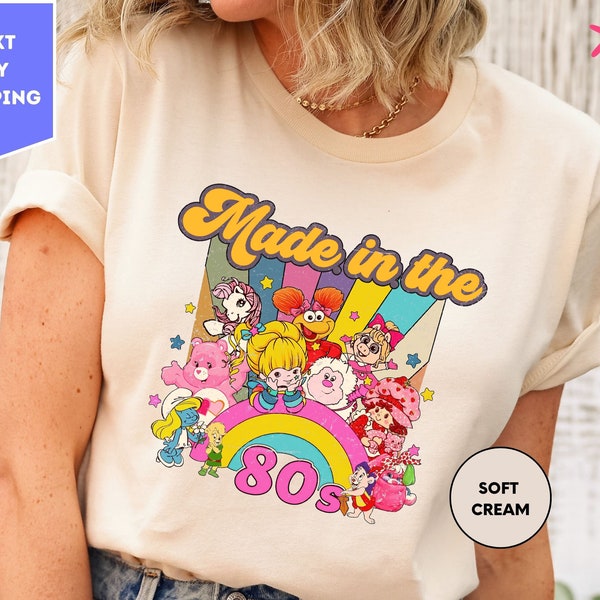 Made in the 80s Shirt, Nostalgia Shirt, 80s Shirt, 80s Party Rainbow Shirt, Vintage Tee