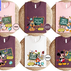 Disneyland Back To School Shirt, Mickey & Friends First Day of School Shirt, Happiest Teacher On Earth Shirt, Disneyland Kindergarten Shirt