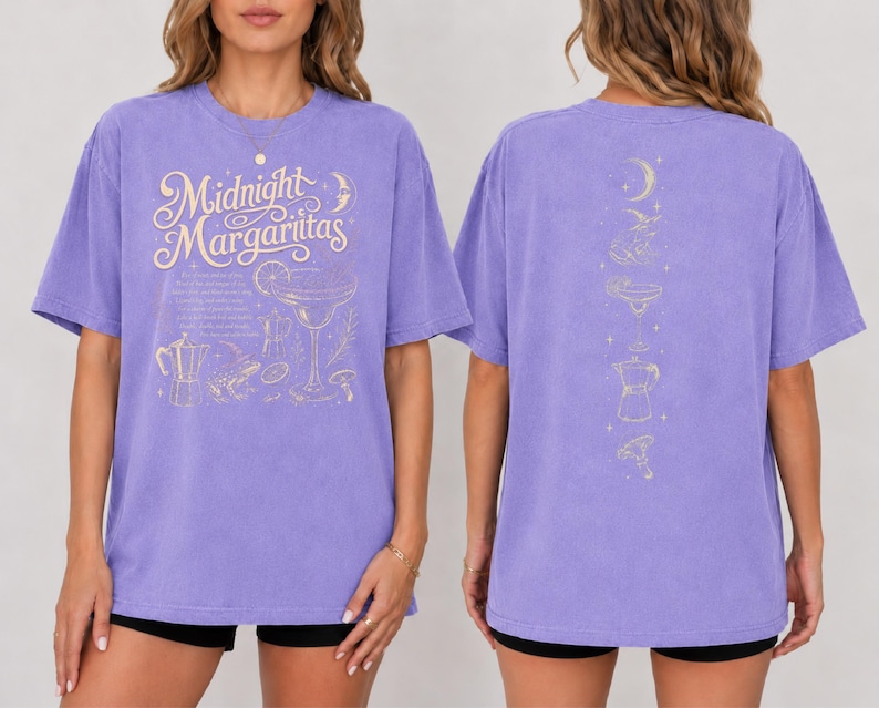 Vintage Midnight Margaritas Shirt, Practical Magic Tee, Retro Halloween Movie Shirt, Girls Tequila Shirt, Spooky Season Gift 画像 4