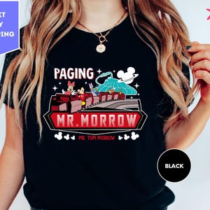 Disney Space Mountain Tomorrowland Tee, Paging Mr Morrow Mickey & Friends Vintage T-shirt, Magic Kingdom’s Peoplemover Family Vacation Trip