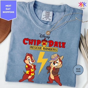 Comfort Colors Chip 'N Dale Rescue Rangers Shirt, Retro Chip And Dale T-Shirt, Disney Shirt, Funny Magic Kingdom Shirt, Disney Family Trip