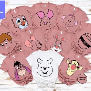 Disney Winnie The Pooh Character Shirt, Pooh Tigger Eeyore Piglet Shirt, Disneyland Matching Family Shirt, Magic Kingdom Shirt, Disney Shirt