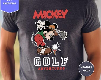 Disney Mickey Golf Adventures Shirt, Disney Golfing T-Shirt, Mickey Golfer Shirt, Disney Sport Shirt, Disneyland Family Matching Shirt